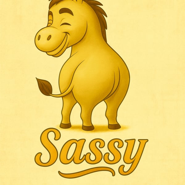 Winking Donkey Illustration – Fun Print for Home or Gifts