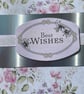 Elegant roses and script chintz Best wishes card - Image 3
