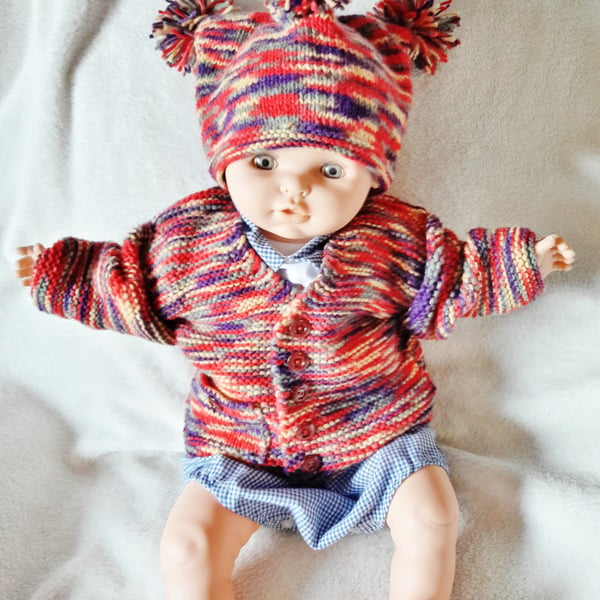 Baby cardigan and jester hat