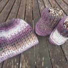 Baby Booties & Hat Set 3-6 months