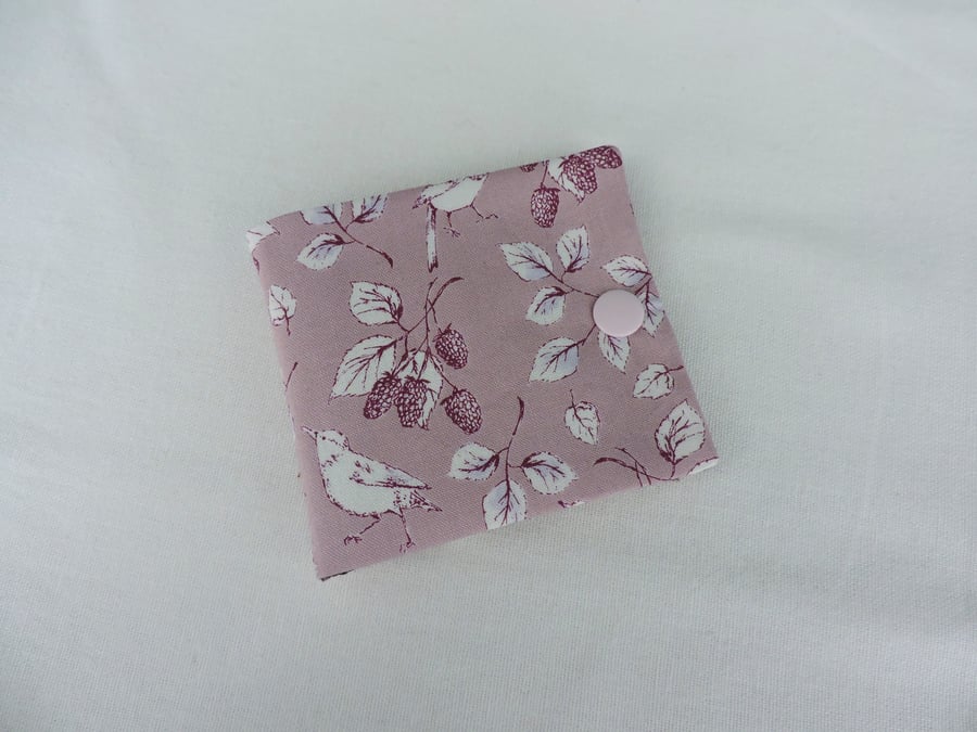 Sewing Needle Case Pink and Dusky Mauve 