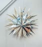 Vintage Book Paper Snowflakes, Hanging Christmas Decorations - Image 3