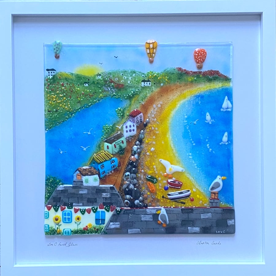 Torcross, Devon - fused glass art