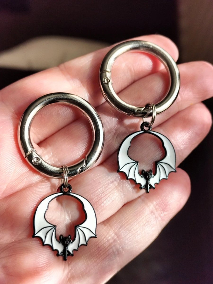 White Winged Bats Boot Charms