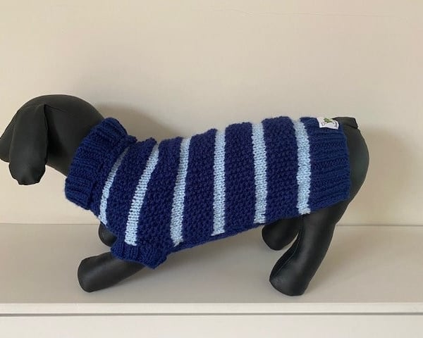 Dog Jumper - Ideal for a Miniature Dachshund or Small Dog, Roll Neck 