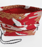 Red & Gold Japanese Crane Foldover Bag - 2-in-1 Clutch & Crossbody - Image 4