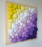 Purple Yellow Felt Wall Art - Abstract Diagonal Blobs - Image 4