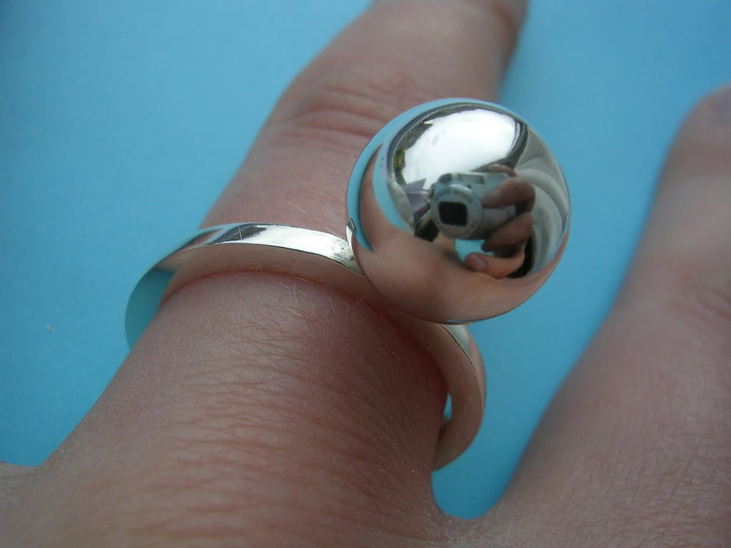 Solid Sterling Silver Bubble Ring
