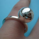 Solid Sterling Silver Bubble Ring
