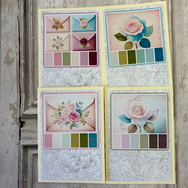 Greeting Card Set - Blank - Spring Roses - C 238