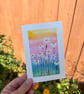 Hand-Painted Watercolour Floral Card - A6 Size