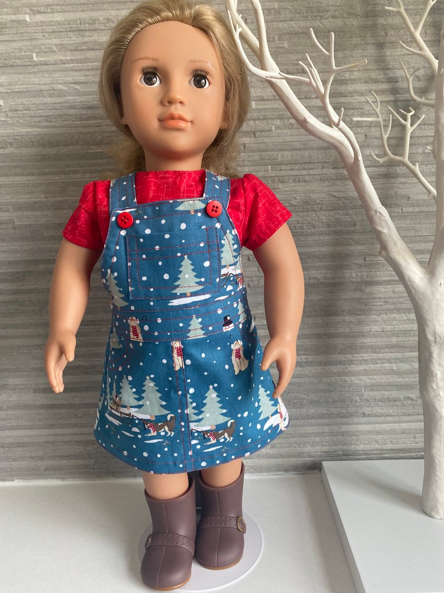 Christmas pinafore outlet dress