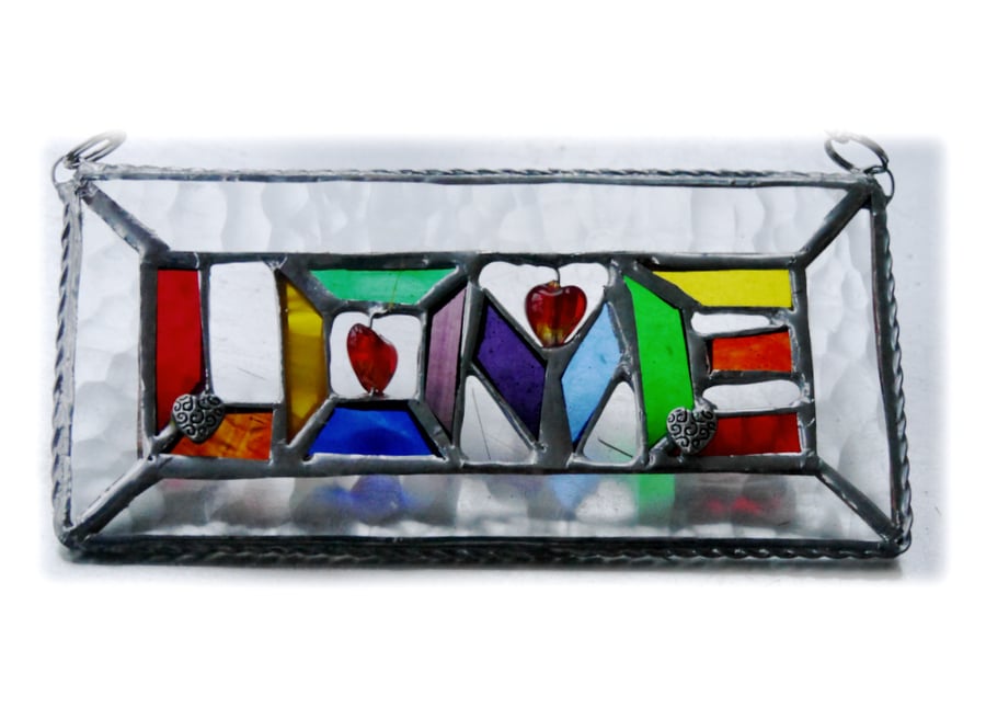 Love Stained Glass Suncatcher Sign 003