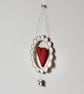 'Love you' - Heart Surrounded by a Scalloped Frame  - Hanging Decoration - Image 8