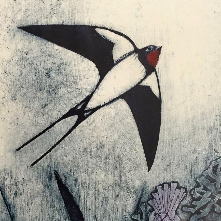 Greetings Card- Swallows Return