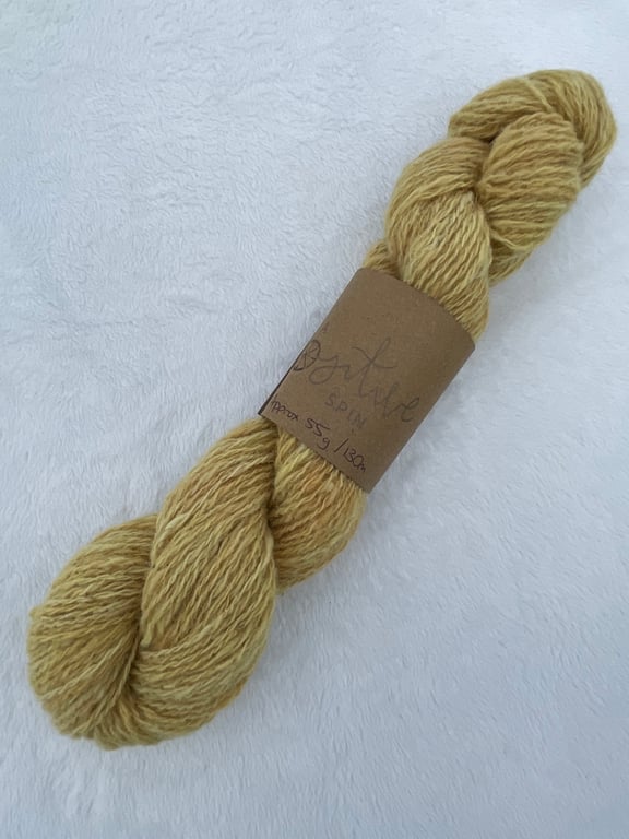 Hand-spun naturally dyed wool, Sport