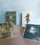 4 Blue Tit Greetings Cards - Ethically Made - Image 1