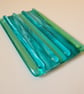 Large turquoise fused glass soapdish - Image 1