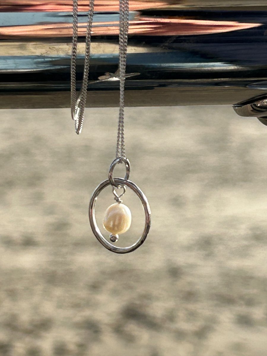 pearl and silver necklace