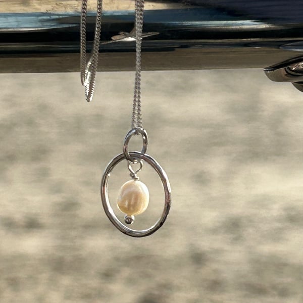 pearl and silver necklace