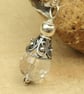 Small clear quartz cone pendant necklace. April Birthstone - Image 1