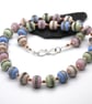 lampwork glass pastel beach beaded necklace - Image 4