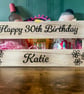 Personalised Hand-Burned Wooden Birthday Crate - Custom Keepsake Gift