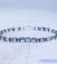 Bracelet sterling silver hematite and swarovski cubes unique handmade stretchy - Image 5
