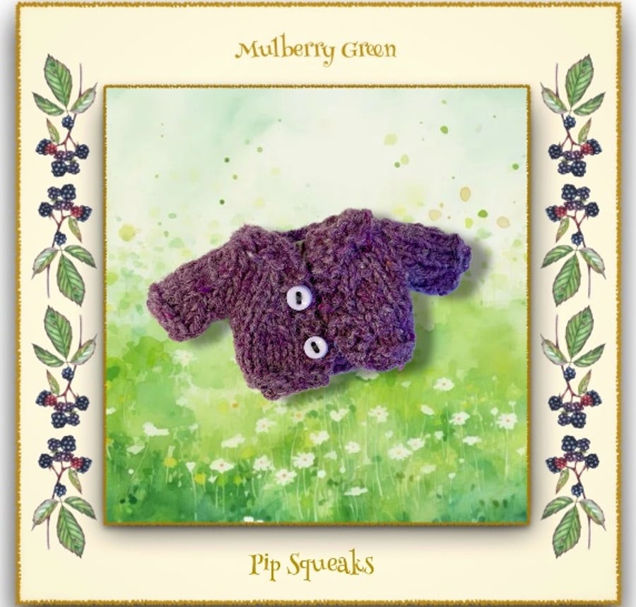 Pip Squeaks Purple Cardigan 