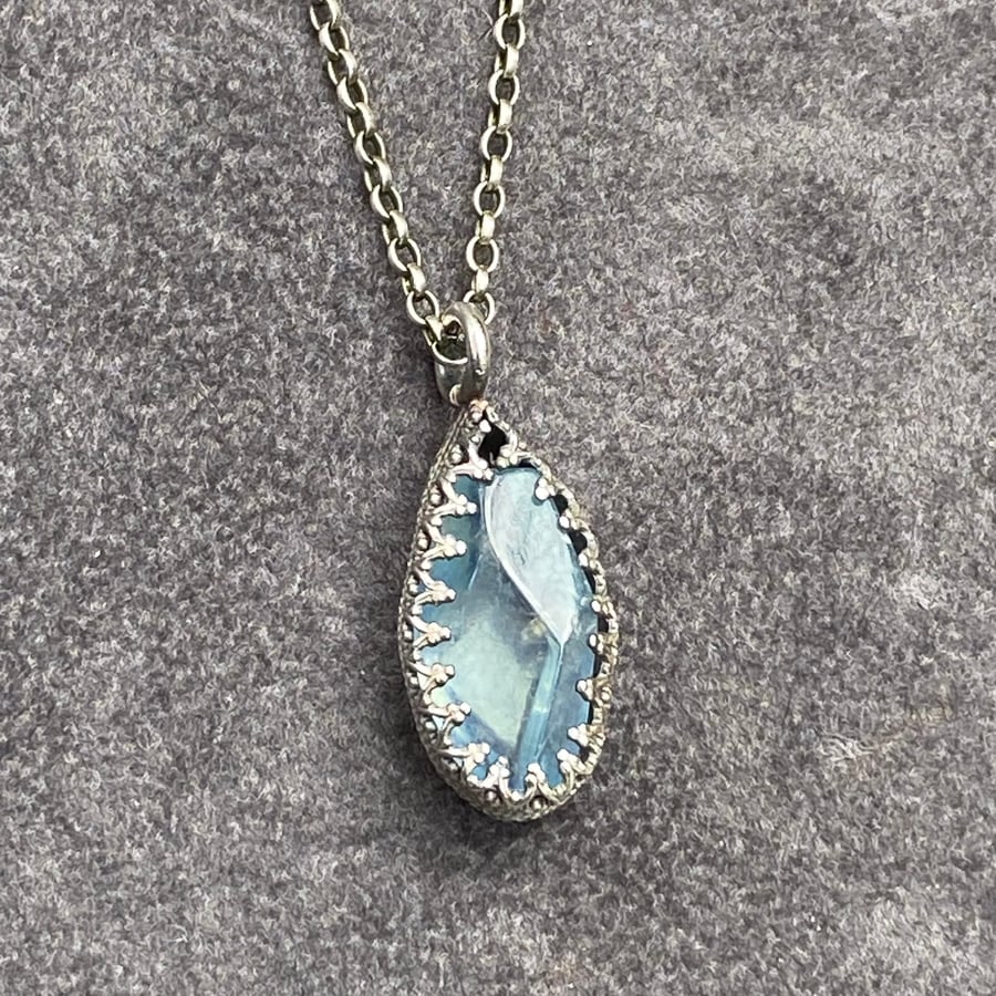 Aquamarine and Silver pendant