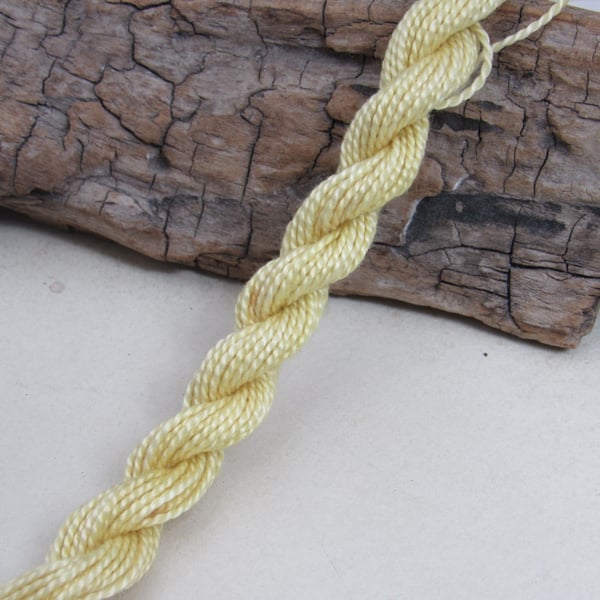 15m Natural Dye Weld Yellow Cotton Perle 5 Thread Floss