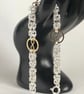 Sterling Silver Chainmaille Bracelet with 24k Gold Vermeil Infinity Symbols  - Image 4