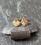 Tiny Gold heart stud earrings 9ct  - Image 1