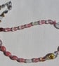 Watermelon Tourmaline Gemstone Chunky Beaded Necklace "Cherry Dayz" - Image 5