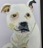 Original painting of a white dog 5x7" in acrylic pet portrait  - Image 2