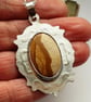 Picture Jasper Pendant Sterling Silver Hallmarked - Image 3