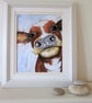 Bessy Cow Original Painting - Image 3
