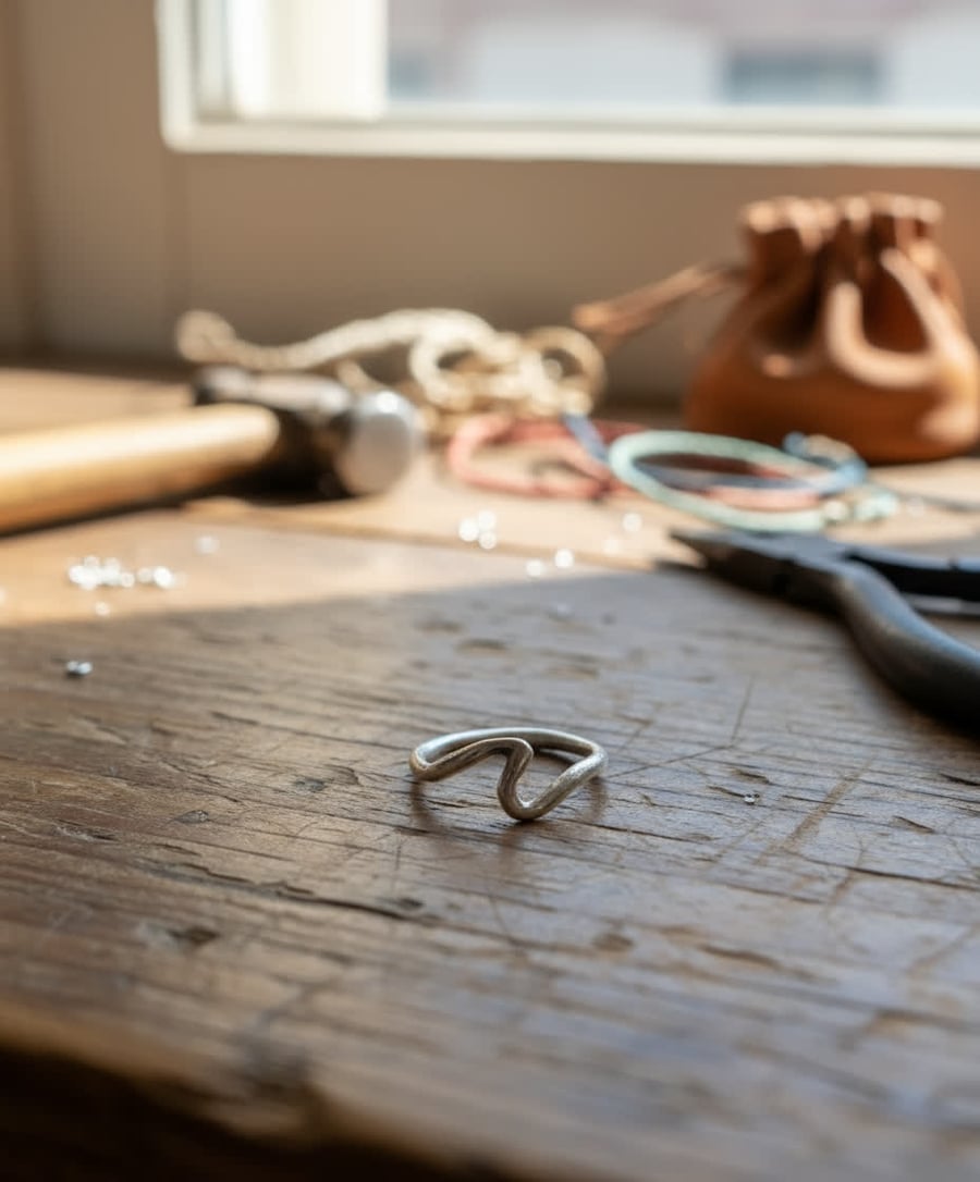 Wave Ring, Sterling Silver Handmade Ring, Gift for Her