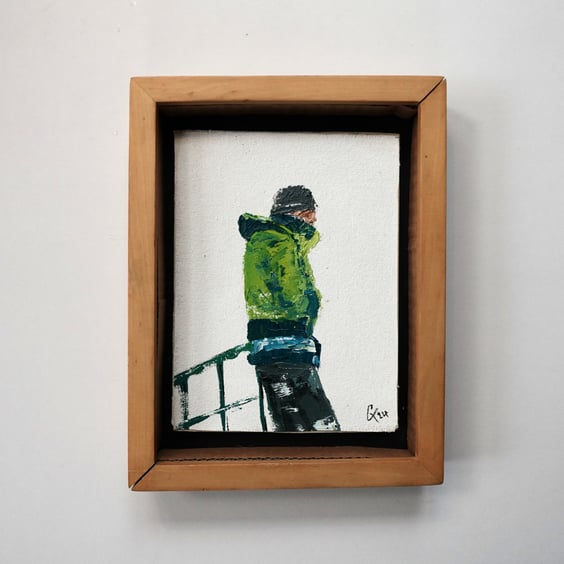 Real Roadman, an original impasto oil painting on canvas 10.5x8in (27x20cm)