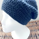 Slouchy Beanie Hat - Navy Blue - Summer Seconds