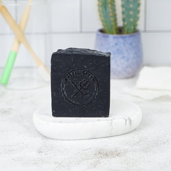 Charcoal Natural Soap Slice