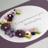 Quilled wedding congratulations card