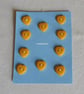 Mustard yellow heart buttons - Image 1