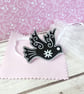 Black bird brooch pin, dove brooch, laser engraved brooch pin - Image 2