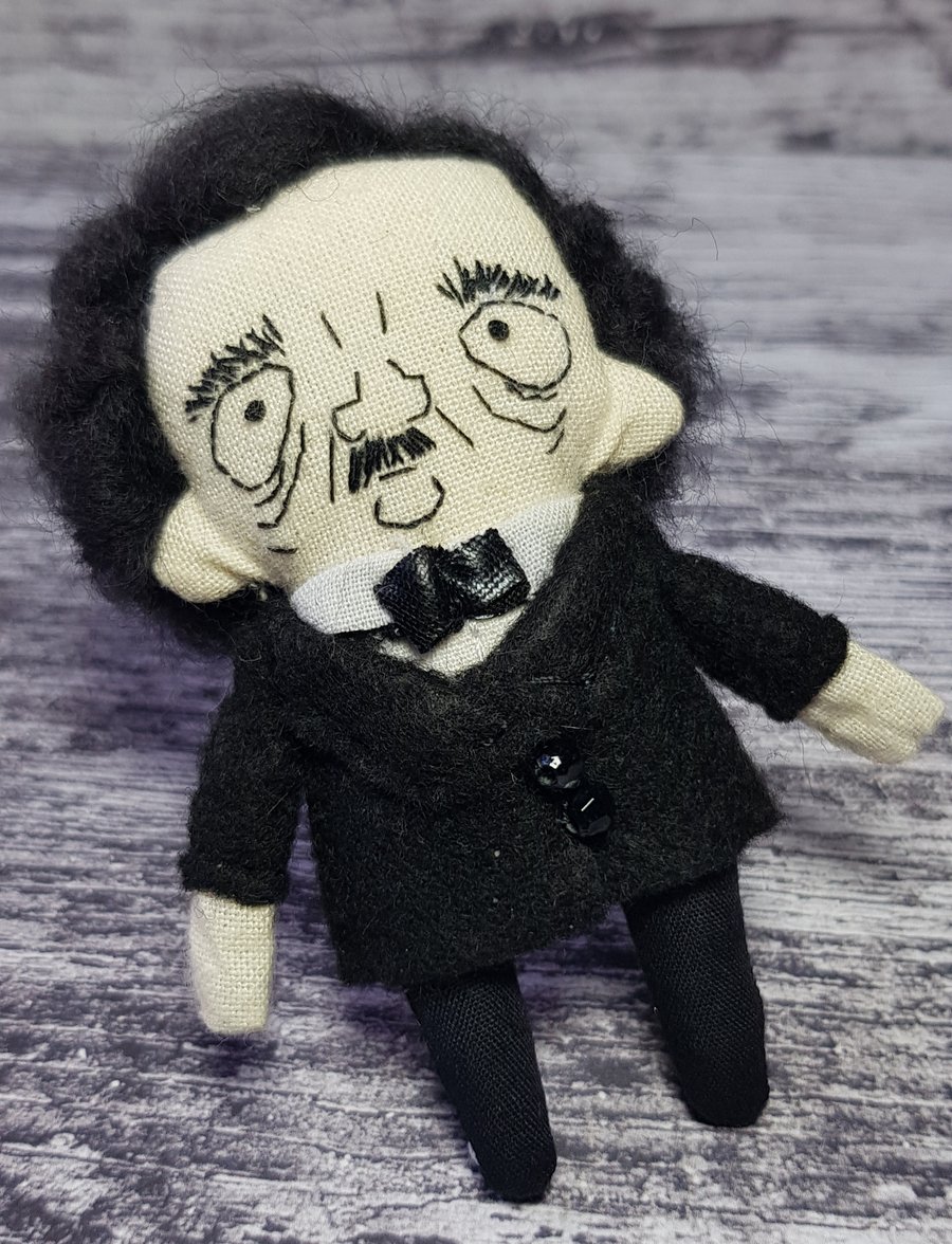 Miniature Edgar Allen Poe Doll