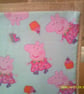 Small Jute Bag with Fabric Pocket featuring Peppa Pig - Image 2