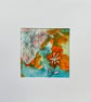 Blank greetings card, hand painted, original abstract, in vibrant acrylic ink - Image 4