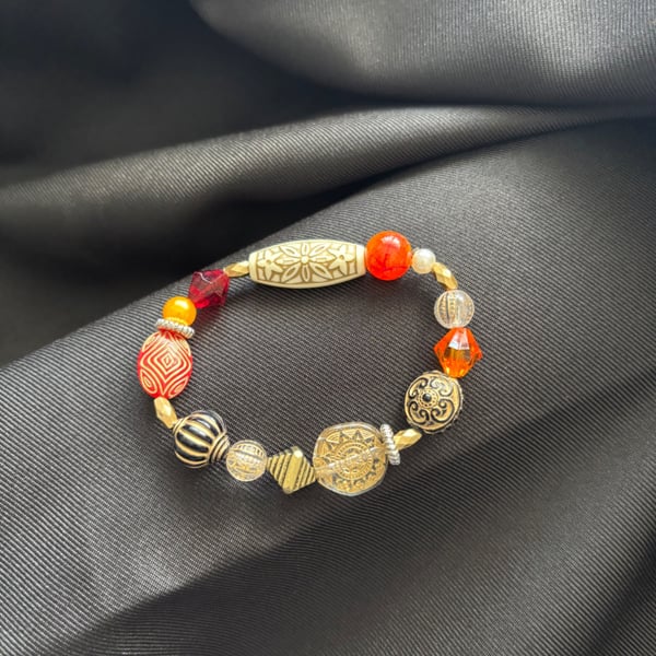 Beautiful handmade boho chic bracelet. 