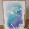  Birthday, Thank You  and all occasion card - Sea Turtle