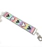 Miyuki Seed Bead Heart Bracelet Handmade with a Beading Loom with Rose Charm - Image 2